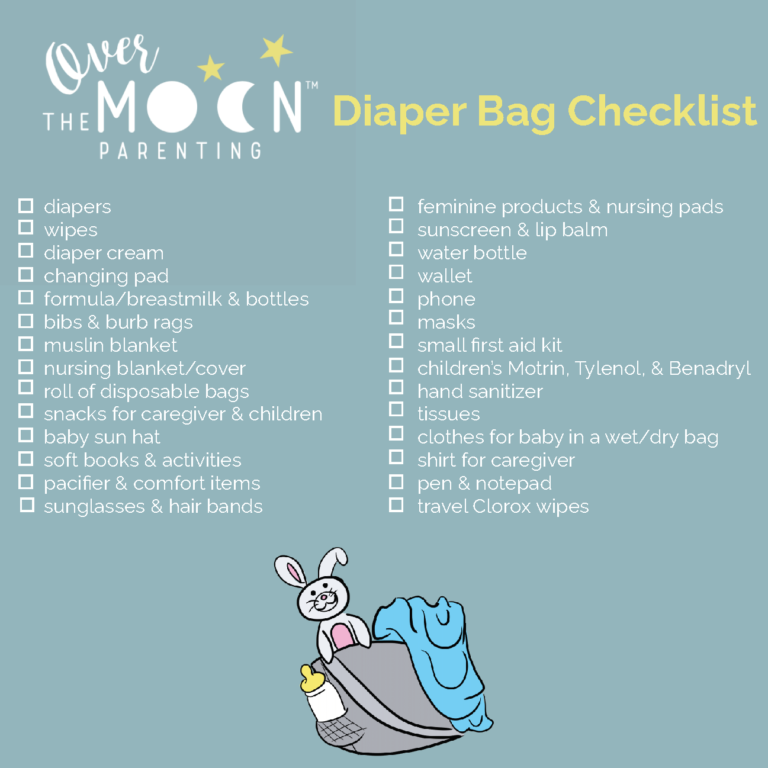 Diaper Bag Checklist ⋆ Over the Moon - Over the Moon